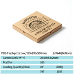 Hot Sale Corrugated Pizza Packaging Box Paper Pizza Box Custom Printed Pizza Boxes